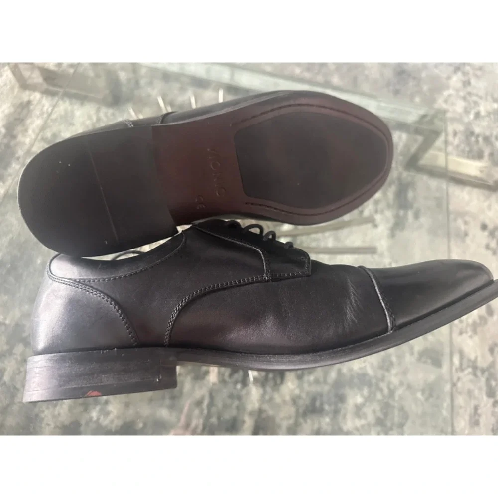 Vionic Shane leather Mens black shoes sz 11